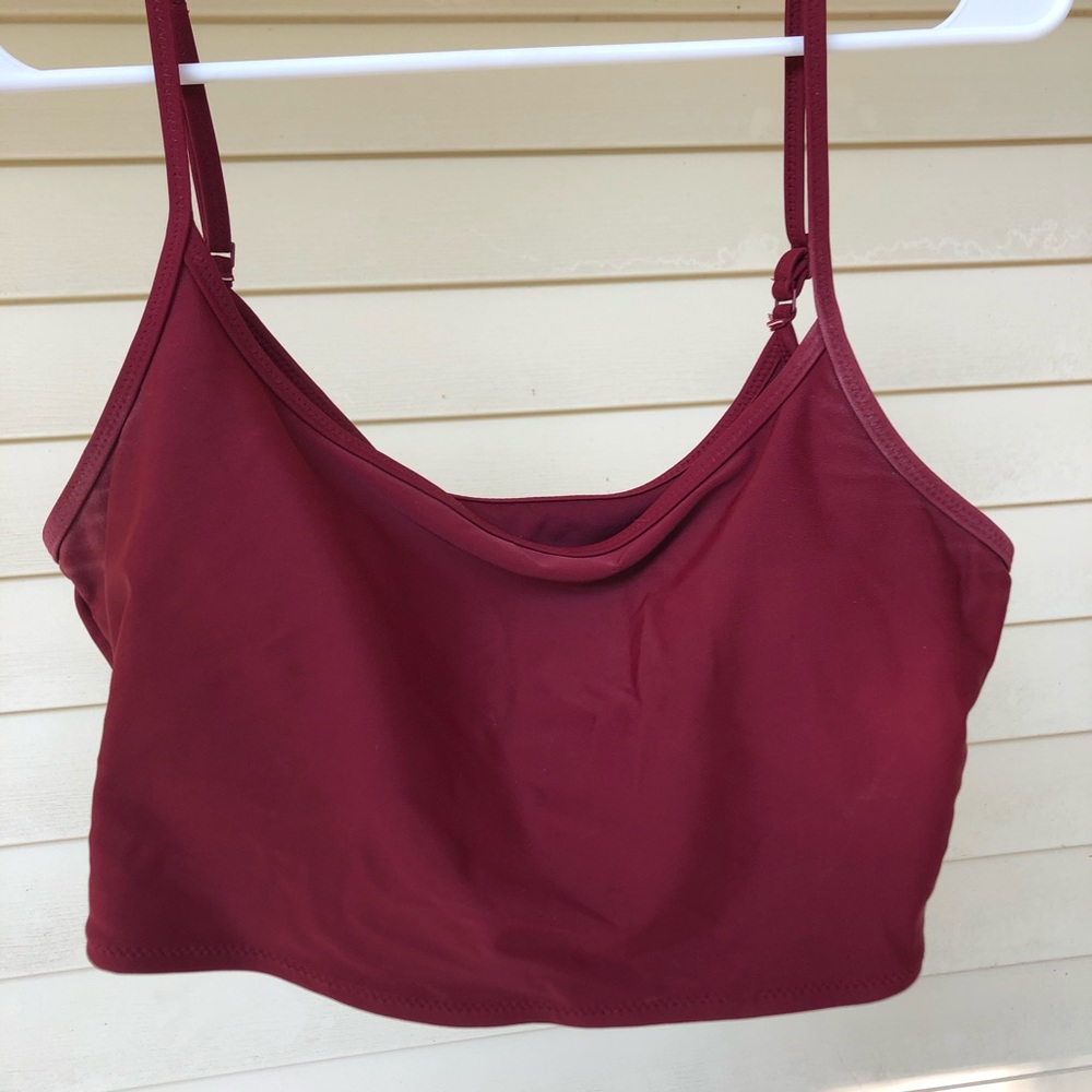 Cropped tank style bikini top AERIE